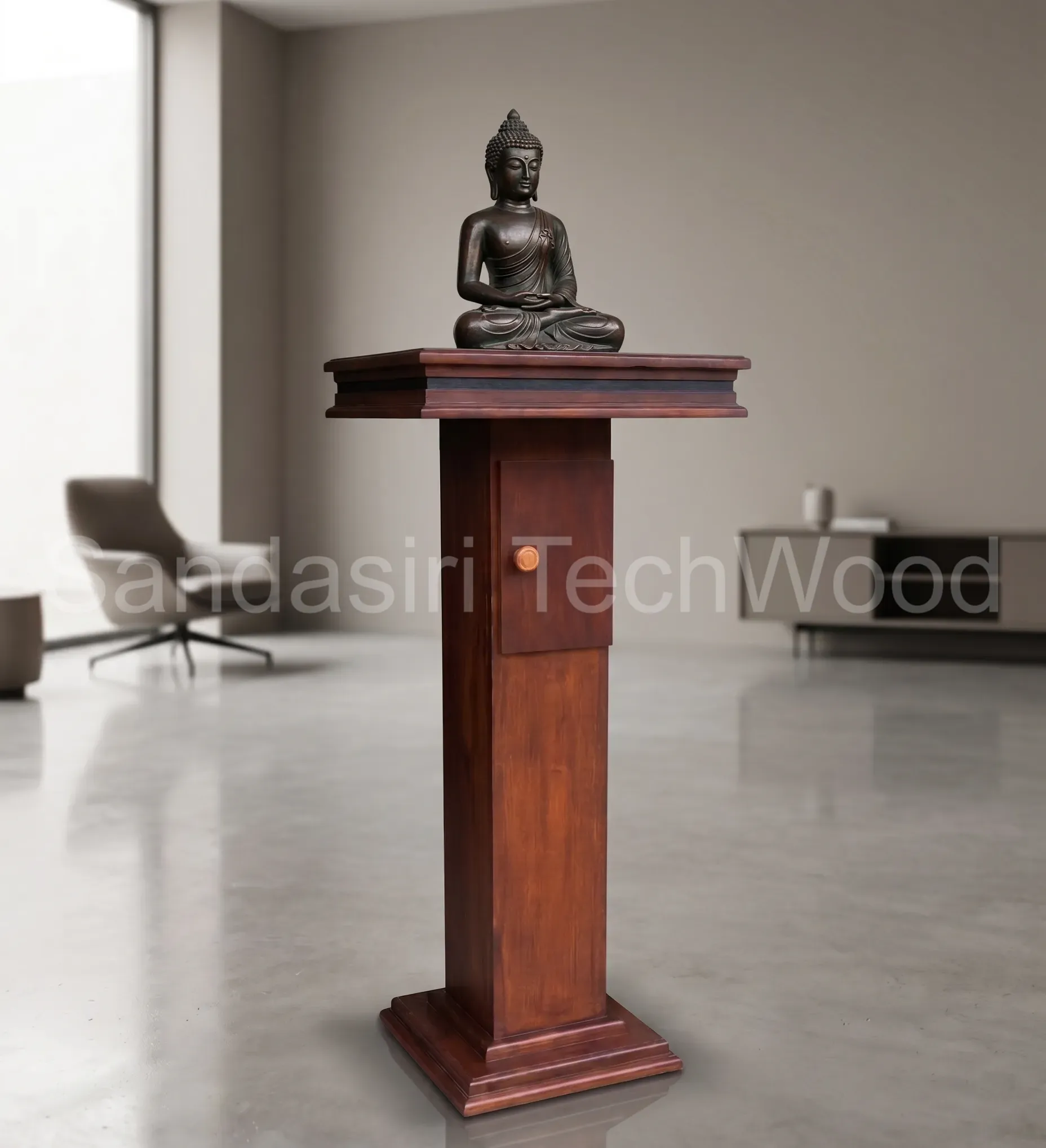 Wood Buddha Stand view 5